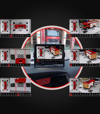 Sistem Keamanan Kamera Mobil IP67 Kamera Cadangan Truk Komersial 4CH HD 1080P