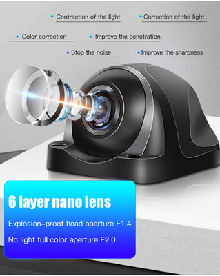 Side View Camera System for Large Vehicles with Wide Angle and Blind Spot Safety