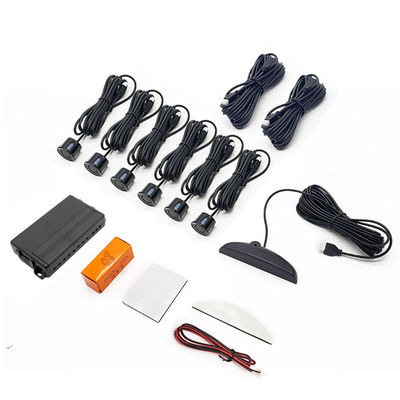 6-Sensor Parking Radar System for Vehicles with LED Distance Display and Adjustable Warning Sound