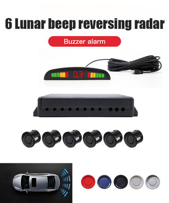 Sistem radar ultrasonik 6 sensor yang dapat diandalkan untuk mundur dengan aman dengan tampilan LED dan peringatan audio
