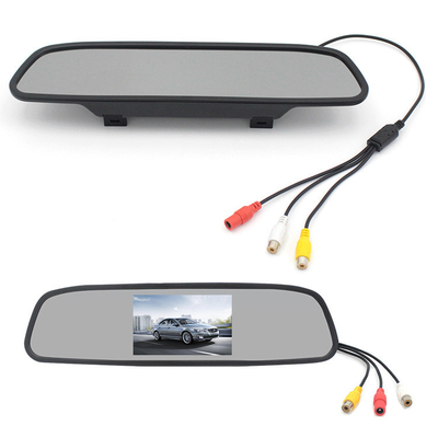Monitor Kaca Spion Otomatis 4,3 Inci LCD Reversing Aid 2 Input AV