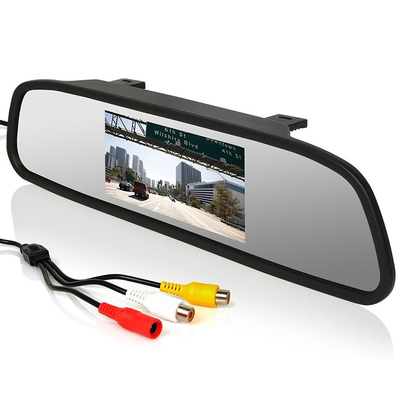 Monitor Kaca Spion Otomatis 4,3 Inci LCD Reversing Aid 2 Input AV