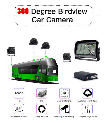 1080P AHD 360 derajat Kamera Panorama Reverse Bird View System, Waterproof Car DVR Recording, Bantuan Parkir untuk Truk Hyundai, Bus dan RV