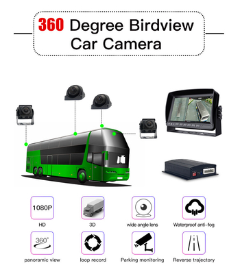 Sistem Kamera Mobil Digital Tahan Air Terbalik 360 DC12V 24V
