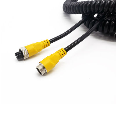 Kabel Koil 2-Konduktor dengan Pegas yang Dapat Ditarik Kabel Ekstensi Tugas Berat untuk Truk Bus