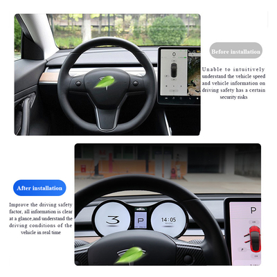 Lampu Peringatan yang Dapat Dipilih Tesla Model Y Panel Instrumen Cluster LCD 4.3 Inci