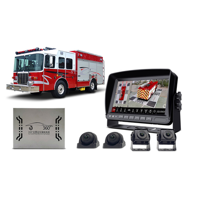 Sistem Kamera Cadangan DC12V 10in Untuk Trailer Truk RV Van Quad Split Screen Monitor