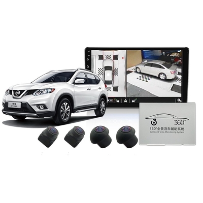 36VDC Bird View Kamera Mobil Sistem Sensor Parkir Tahan Cuaca 10in Split Screen