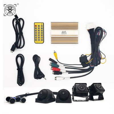7 Inch AHD Quad View Camera System dengan Monitor untuk Bus Truck.