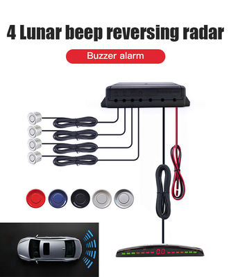Sensor Mundur Radar Parkir Mobil Tahan Air 4 Sensor Universal dengan Sistem Bantuan Parkir Tampilan Jarak LED