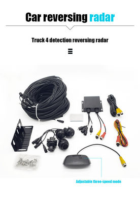 24V Universal Heavy-Duty Truck Blind Spot System, 4Pcs Parking Sensors Alarm Detection Safety Kit untuk Truk Bus RV Kendaraan Komersial