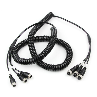 PU Backup Reversing Camera Extension Cable Monitoring Spring Line 8 Meter