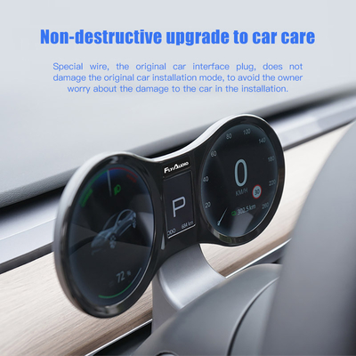 Mobil Multifungsi Tesla Digital Dashboard Model 3 Tampilan Layar LCD Multi Gauge