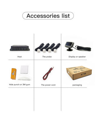 Universal 16.5mm 4 Probe Parking Sensor System LCD Distance Display Mobil Reverse Backup Radar