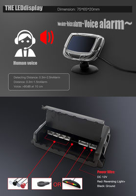 Universal 16.5mm 4 Probe Parking Sensor System LCD Distance Display Mobil Reverse Backup Radar