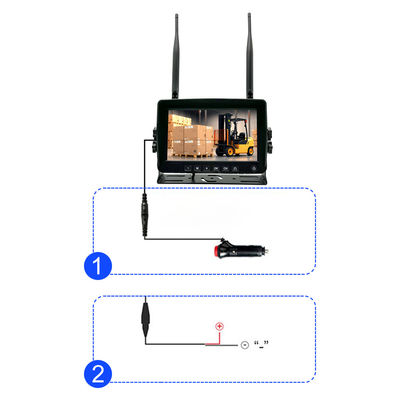 7 Inch Digital Wireless Rear View Camera System, Battery Powered & Waterproof Monitor Kit untuk Forklift, Truck Parking Assistance