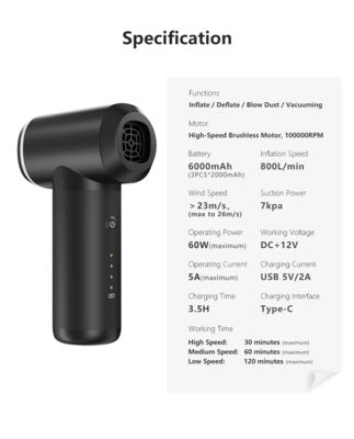 Penyedot Debu Mobil 12V Portabel dengan Kabel Daya 16 Kaki dan Aksesori Detail untuk Interior Kendaraan
