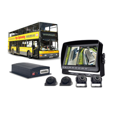 Kit Kamera 360° Profesional untuk Bus, Termasuk Empat Kamera HD dan Tampilan untuk Visibilitas Ultimate