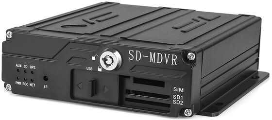 Sistem DVR Seluler 4 Saluran dengan Monitor VGA 10 Inci, Pelacakan GPS 4G & Pemantauan Pengemudi untuk Kendaraan Truk dan Armada