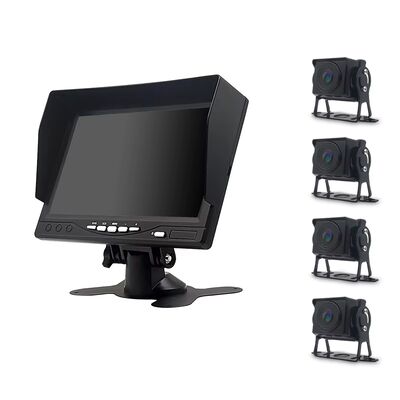 10 Inch Quad Split Screen Monitor dengan 120 derajat Night Vision 4-Channel Reverse Camera DVR