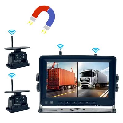 High Definition Wireless Truck DVR Monitor, 7 Inch Night Vision WiFi Solar Powered Reverse Backup Recorder Camera untuk Winnebago Travato RV Reversing