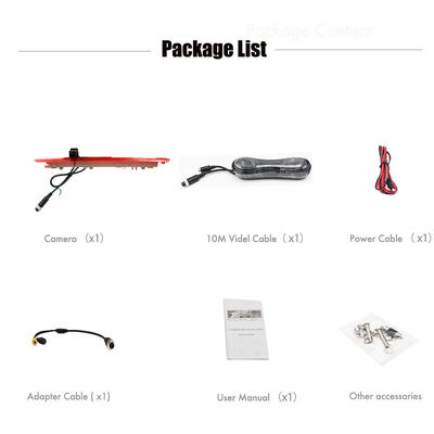 High Definition Display Mercedes Benz Vito Reverse Camera with Integrated LED Brake Light