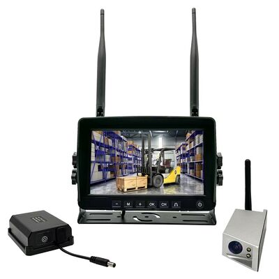 7 Inch Wireless Forklift Rear View Camera System dengan 1080P HD DVR Waterproof IP68 Kamera Baterai Magnetik