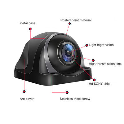 1080P AHD Starlight Side View Camera, Waterproof Side Mount Vehicle Camera untuk Truk, OEM ODM Tersedia