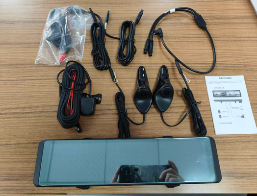 WIFI 4CH Rearview Mirror Dashcam, 11.26 Inch 1080P Car DVR with GPS Night Vision for Toyota OEM