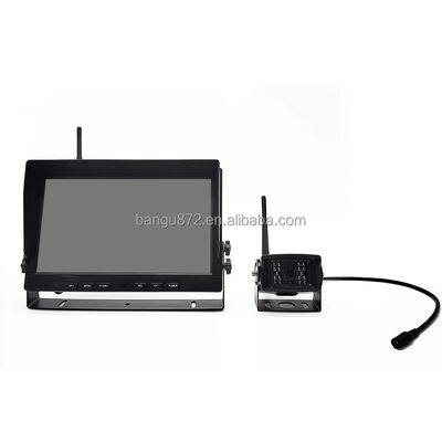 Kit Monitor Kamera Cadangan Nirkabel Digital 10 Inci 4 Saluran dengan Penglihatan Malam Inframerah untuk Kendaraan Tugas Berat