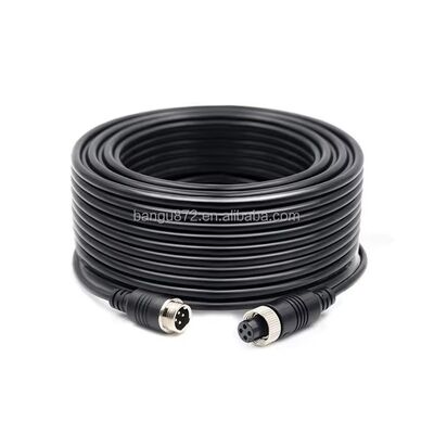 Kabel Konektor Penerbangan 4PIN dengan Inti Tembaga Murni IP67 Desain Waterproof dan Spiral Fleksibel untuk Kamera Kendaraan
