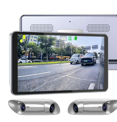 Sistem Monitor Spion Elektronik 6 Inci dengan Kamera Sirip Hiu Sisi Ganda dan Kit Pemantauan Titik Buta AHD 1080P HD