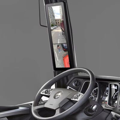 12.3 Inch Touch Screen Mirror Monitor, 1080P AHD Reverse Camera dengan 360° View & Blind Spot Detection Safety System untuk Truk dan Bus