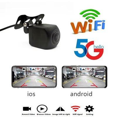 Kamera Cadangan Nirkabel WiFi 5G dengan Penglihatan Malam Inframerah dan Kamera Tampilan Belakang Tahan Air IP67 untuk iOS & Android