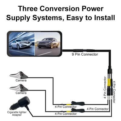 5 Inch 120 Degree Infrared Night Vision Blind Spot Camera Monitor System dengan Split Electronic Rearview Mirror CMS Camera Kit