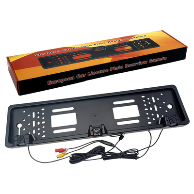 Hot Selling EU Car License Plate Frame Camera, IP67 Waterproof Rear View Backup Reversing Parking Camera dengan Radar Kit, OEM Tersedia