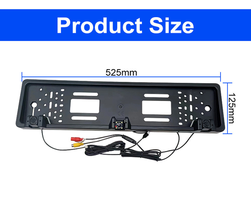 Hot Selling EU Car License Plate Frame Camera, IP67 Waterproof Rear View Backup Reversing Parking Camera dengan Radar Kit, OEM Tersedia