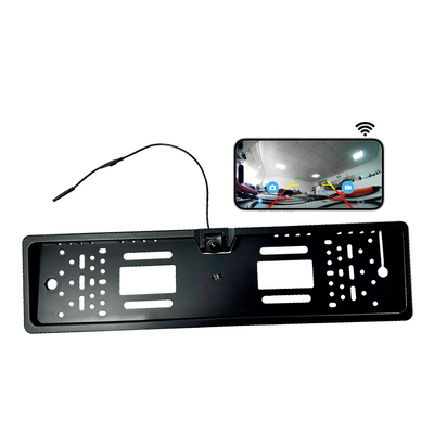 HD 170 Degree European License Plate Camera, Wireless 5G WiFi Car DVR Recorder, Front & Rear View Camera Kompatibel dengan iPhone & Android Phone