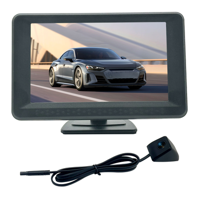 Monitor Layar Warna TFT LCD 5 Inci Tampilan Belakang Kendaraan untuk Kamera Parkir Mundur Cadangan Mobil SUV Van Truk